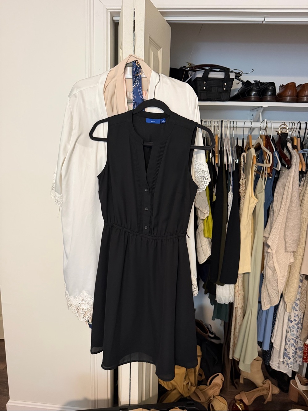 Apt. 9 Sleeveless Black Mini Dress with Elastic Waist